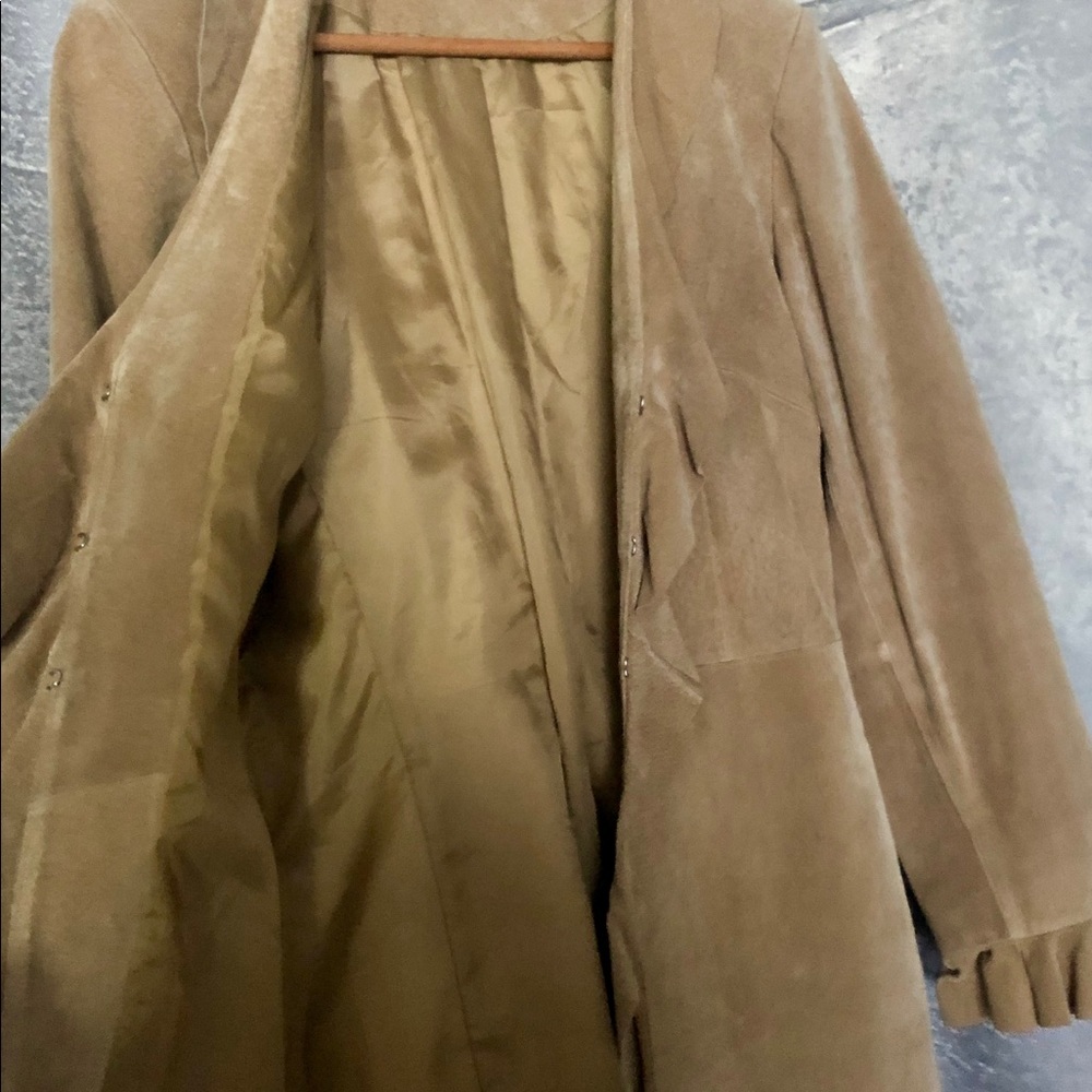 Suede and Ruffle Duster - Picture 2 of 3